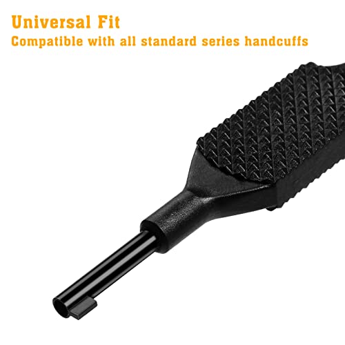 Flat Knurled Swivel Key, Standard Handcuff Key with Detachable Keyring, Black- 2 PACK - Image 7